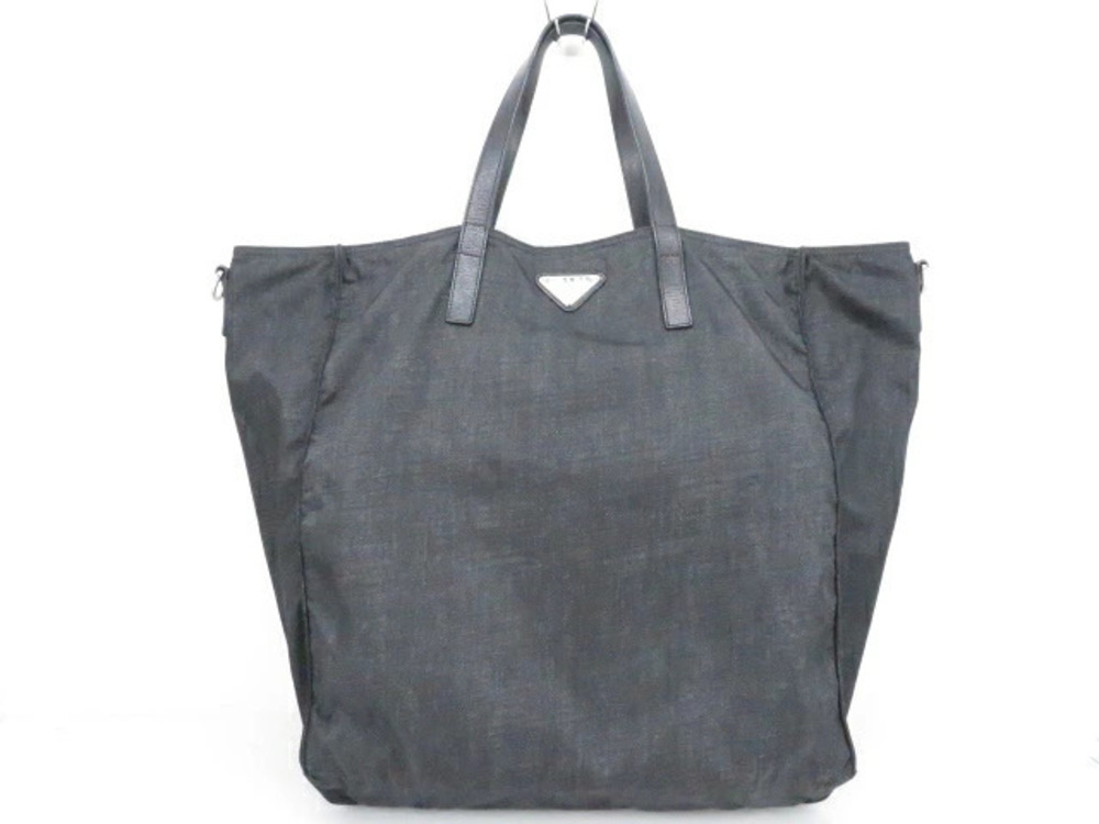 Prada Bag Shoulder Tote Gray